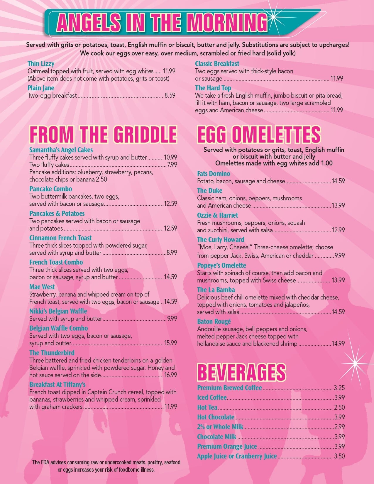 Johnny Angel's Menu Page 3