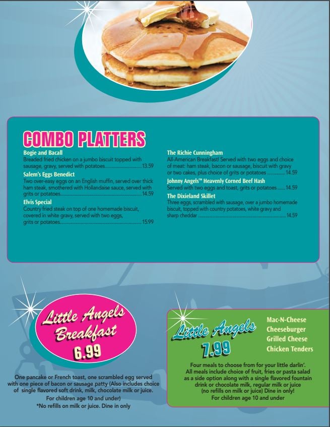 Johnny Angel's Menu Page 4